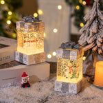 Christmas Crystal Ball Decoration – LED Gift Box Lights, Festive Holiday Ornament for Home & Party