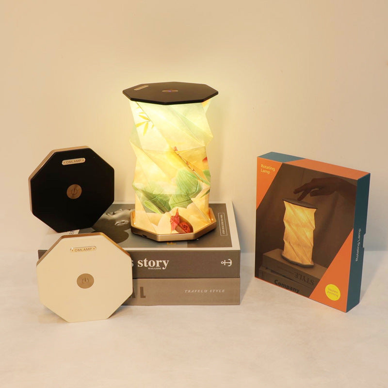 Rotating Book Light – Folding Night Lamp | Creative Atmosphere Gift for Reading, Bedroom & Desk Déco