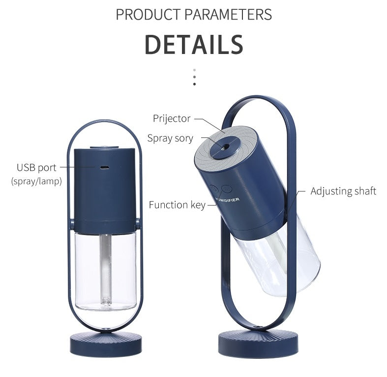 Magic Shadow USB Air Humidifier with Projection Night Lights | Mini Ultrasonic Mist Maker & Office Air Purifier
