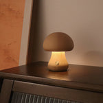 Cute Wooden Mushroom LED Night Light – Touch Sensor Bedside Lamp for Kids, Bedroom & Home Decor | Decor Ynt