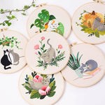 Cat Embroidery DIY Kit – Complete Material Package for Handmade Needlework, Craft & Creative Art Projects