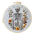 Skull Bat Embroidery Kit – DIY Handmade Material for Gothic Needlework, Halloween Wall Art & Unique Craft Projects