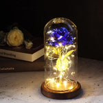 Enchanted Forever Rose in Glass LED Light – Romantic Christmas Decoration, Holiday Home Ornament Gift