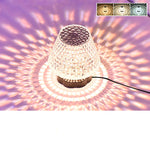 Diamond Crystal Table Lamp – USB Touch Sensor LED Night Light, Dimmable Bedside Lamp for Home, Wedding & Restaurant Decor