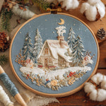 Blue Snow House Christmas DIY Kit – Handmade Holiday Material Package for Festive Home Décor & Holiday Crafts