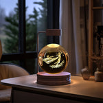 Crystal Ball Dinosaur Night Light – USB Powered Warm LED Bedside Lamp for Kids, Bedroom & Birthday Gift | Decor Ynt
