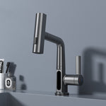 Intelligent Digital Display Pull-Out Faucet – Rotatable Basin Tap with Temperature Display, Modern Kitchen & Bathroom Mixer