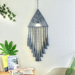 Handwoven Triangle Dream Catcher Pendant – Boho Home Decor Wall Hanging for Bedroom, Living Room & Nursery