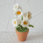 Hand Woven Mini Potted Flowers – Small Artificial Plants in Basket, Cute Home Decor for Desk, Bedroom & Living Room