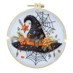 Skull Bat Embroidery Kit – DIY Handmade Material for Gothic Needlework, Halloween Wall Art & Unique Craft Projects