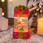 Christmas Crystal Ball Decoration – LED Gift Box Lights, Festive Holiday Ornament for Home & Party